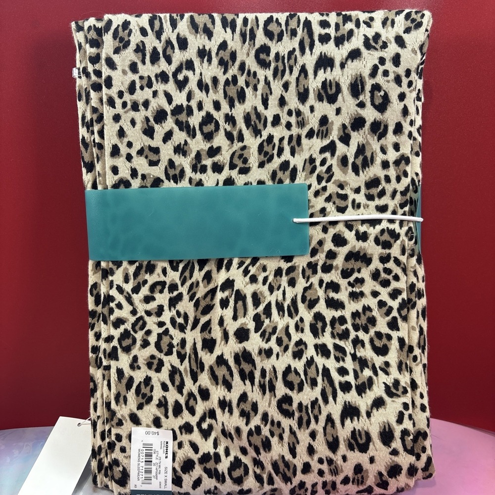 NWT LADIES CROFT & BARROW Leopard Print PAJAMA PANTS SET     SIZE XS - Picture 2 of 2